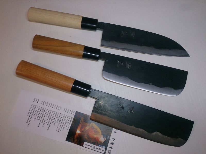 画像1: 【ラスト7】白鷹先生の両刃　東菜切　西菜切　鎌型　切り銘！木屋から帰りたての頃の力作
