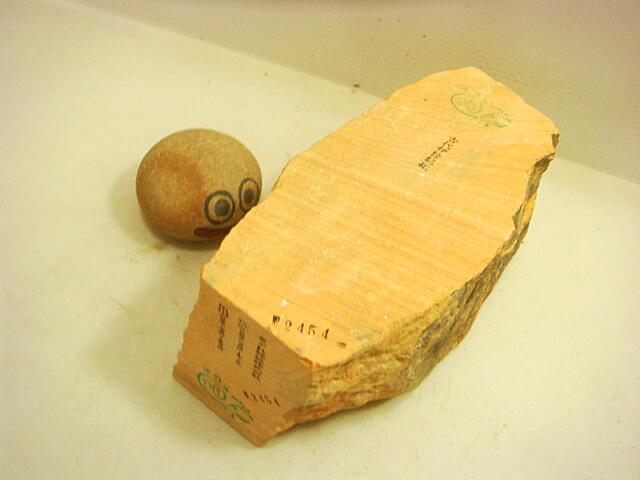 画像1: 天然砥石 伝統1200年 伊予蟻の木朱の縞 鉄食み大極上 2454