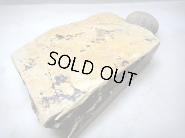 画像3: 天然砥石 山城銘砥 中世中山 間府戸前黄板幽霊からす梨地潰しマッチがついた六八２丁神銘砥 5918