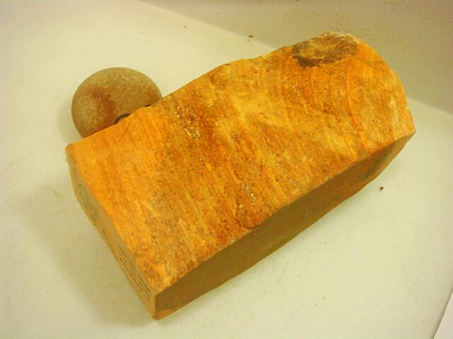 画像: 天然砥石 伝統1200年 伊予蟻の木朱の縞 鉄食み大極上 2454