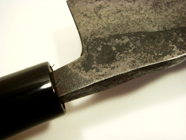 画像: 【わけありラスト2】白鷹先生のスウェーデンレア鋼製出刃包丁 五〜九寸